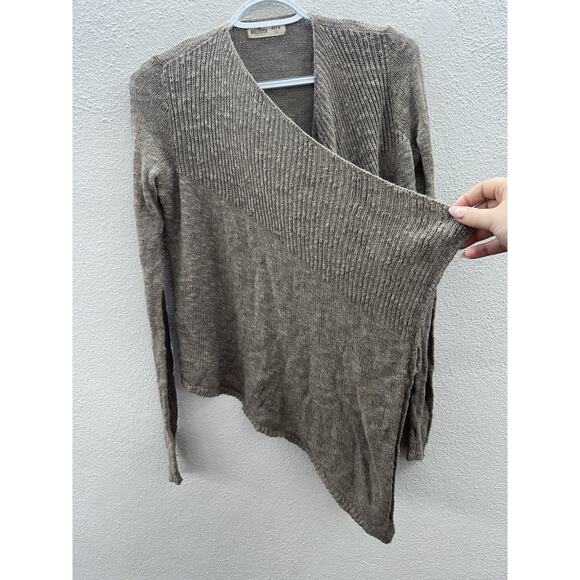 Hollister Womens Cardigan Size XS/S Brown Open Knit Open Front Long Sleeve - Picture 3 of 9